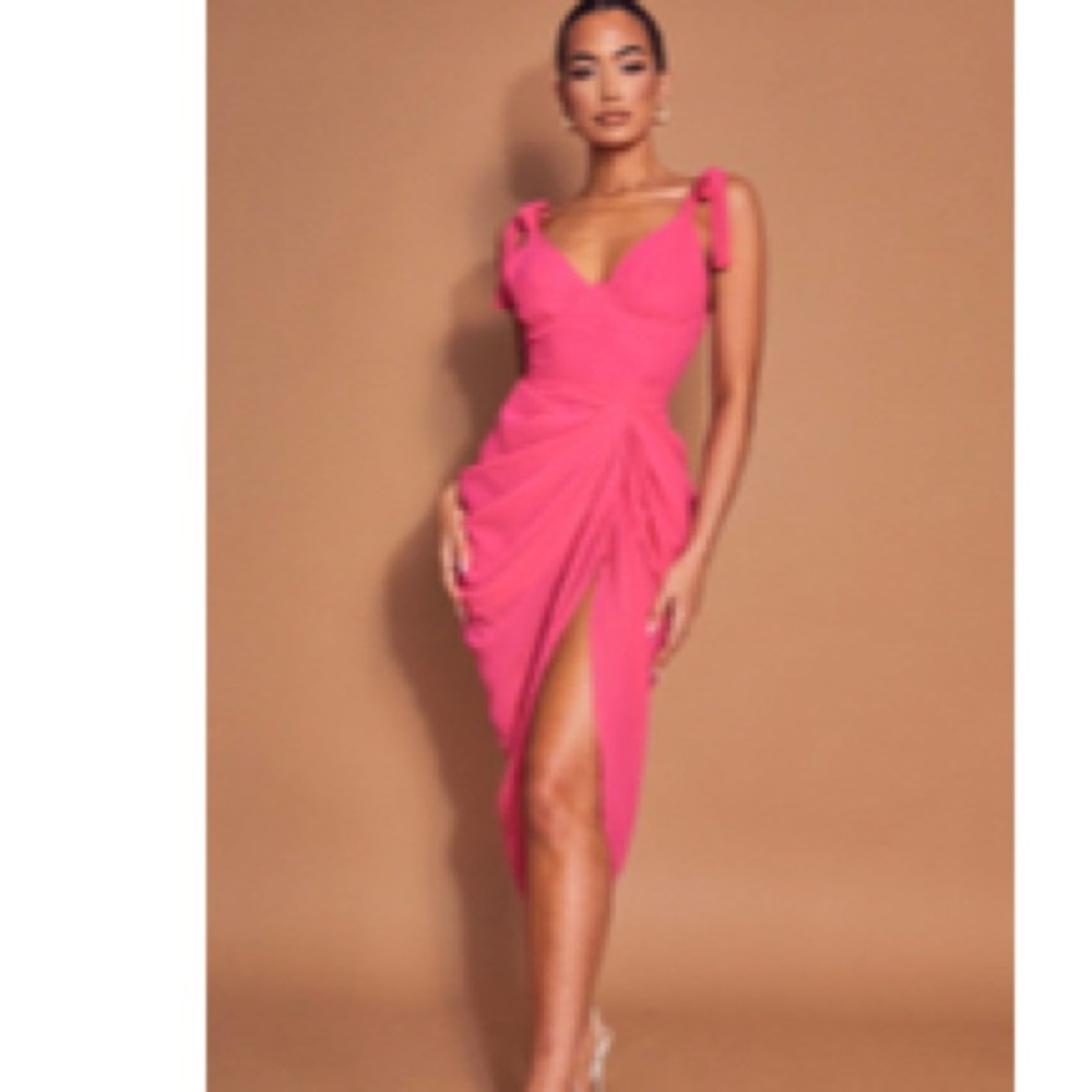 Pink PLT Bardot dress